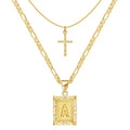 Conjunto de Colares Iniciais com Cruz | Ouro