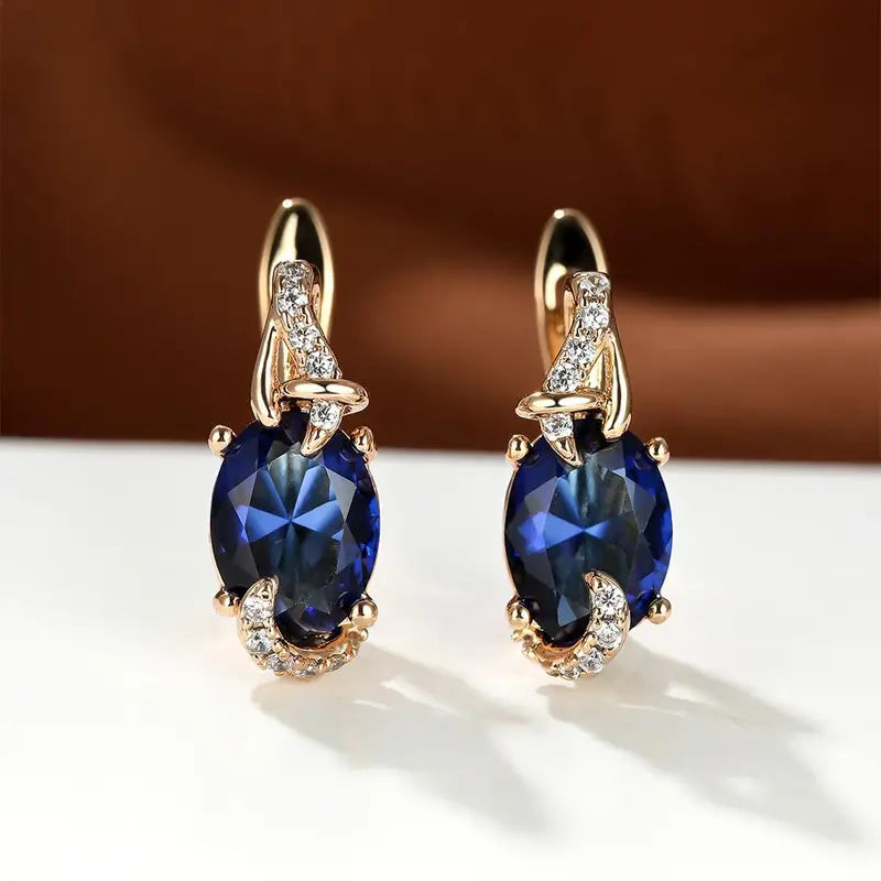Brincos Gota Royal Midnight | Ouro