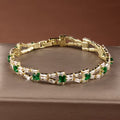 Pulseira Riviera Verde Link | Ouro