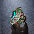 Anel Regent de Esmeralda | Ouro