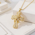 Colar com Pingente Cruz Radiante | Ouro