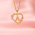 Colar Inicial com Pingente Floral | Ouro