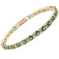 Pulseira Riviera Trio de Esmeralda | Ouro