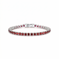 Pulseira Riviera de Rubi | Ouro Branco