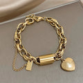 Pulseira Grossa Heartened | Ouro