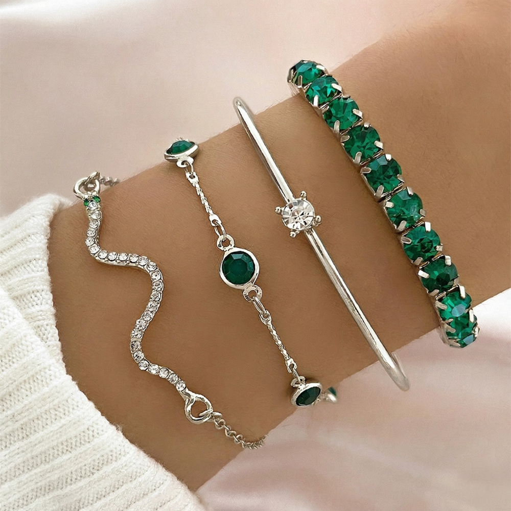 Conjunto de Pulseiras Sorina Feldwyn | Ouro Branco
